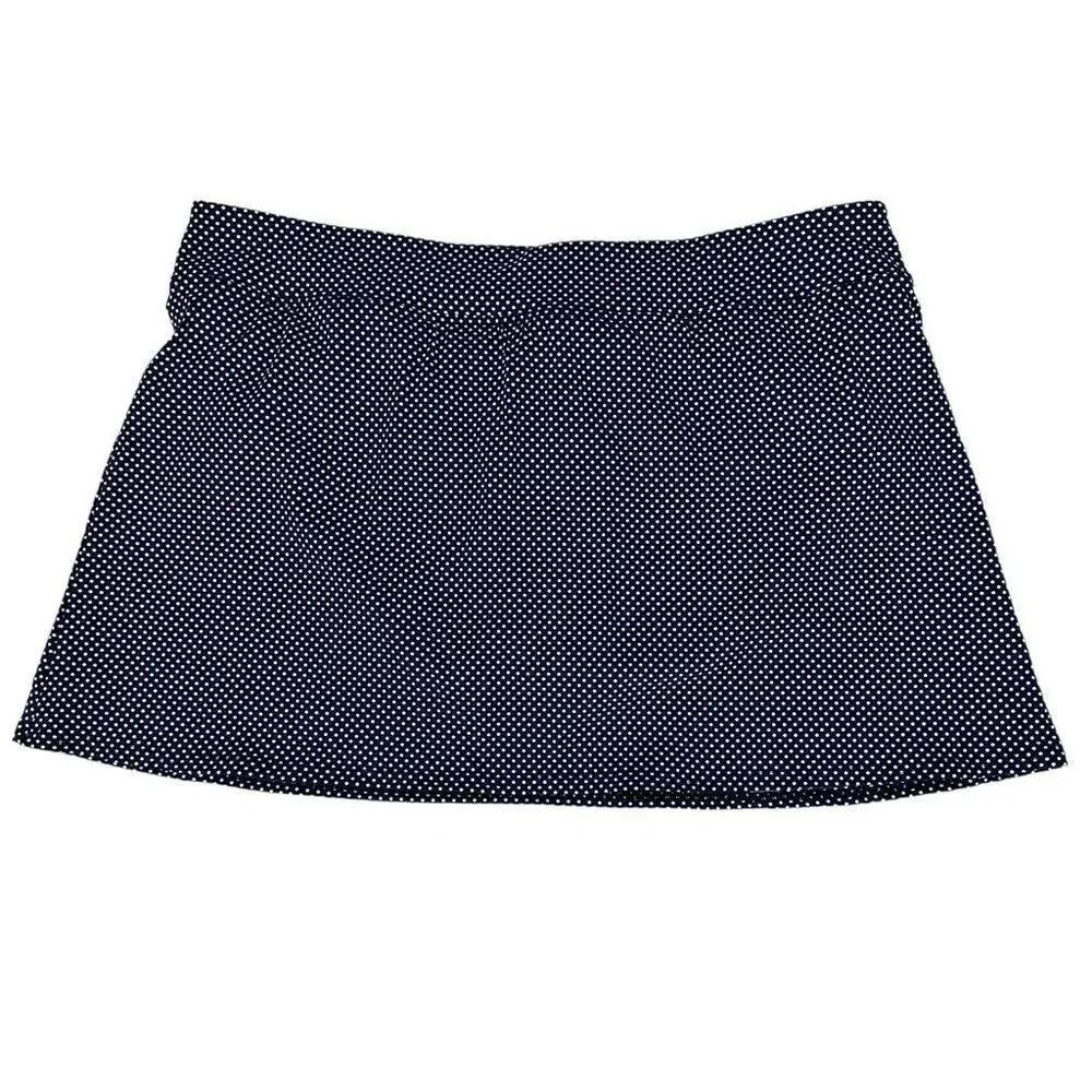 Lands End Polka Dot Swim Skirt Bottom size 16
